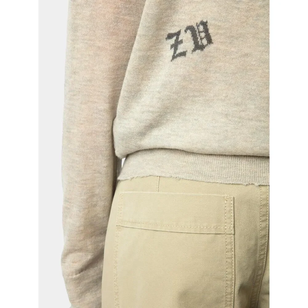 Zadig & Voltaire Ivy Rock N Roll Graphic Cashmere Sweater Small S